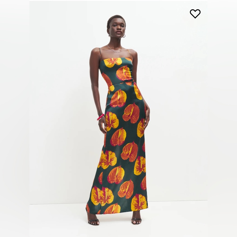 Reformation Frankie Silk Dress